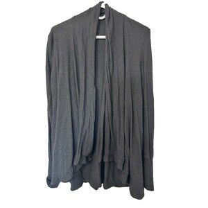 James Perse Cardigan Women's Size 3 Large Gray Open Front Sweater